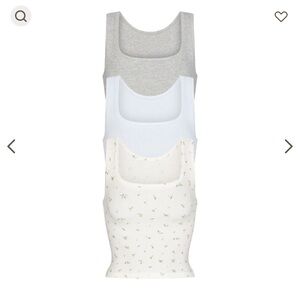 NWT Skims cotton rib 3-pack tanks